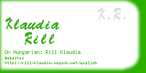 klaudia rill business card